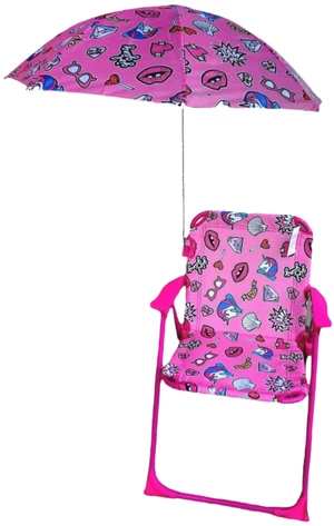 BHome Detská campingová stolička Jednorožec ružový