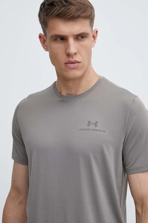 Tréningové tričko Under Armour Rush Energy šedá farba, jednofarebné