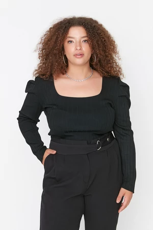 Trendyol Curve Black Knitwear Blouse