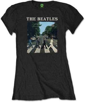 The Beatles Tricou Abbey Road & Logo Femei Black M