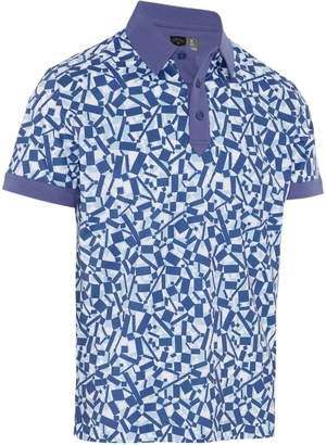 Callaway Birdseye View Allover Print Mens Polo Bijou Blue 2XL