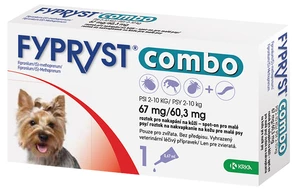 Fypryst Combo 67 mg/60 3 mg Psy 2-10 kg Roztok na kvapkanie na kožu pre malé psy 1 ks