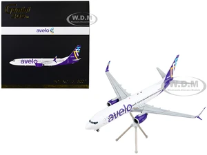 Boeing 737-800 Commercial Aircraft "Avelo Airlines" White with Purple Tail "Gemini 200" Series 1/200 Diecast Model Airplane by GeminiJets