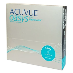 JOHNSON Acuvue Oasys with HydraLuxe jednodenní 90 čoček, Počet kusů v balení: 90 ks, Zakřivení: 8,5, Průměr: 14,3, Počet dioptrií: +2,50