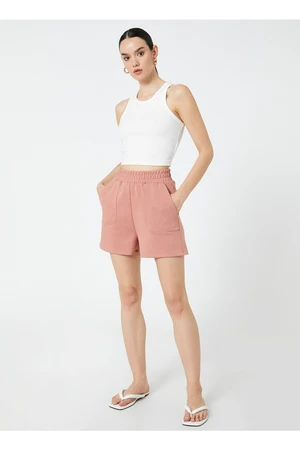 Koton Elastic Waist Standard Women's Dry Rose Shorts 3sak70004ek