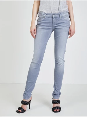 Světle šedé dámské skinny fit džíny Pepe Jeans - Dámské