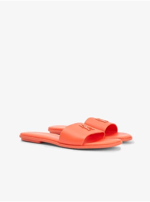 Orange Women's Leather Slippers Tommy Hilfiger - Women