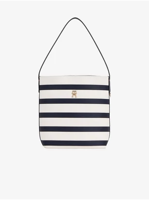 Blue and Cream Ladies Striped Handbag Tommy Hilfiger - Women