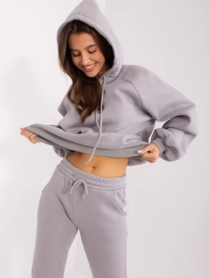 Grey basic tracksuit with trousers