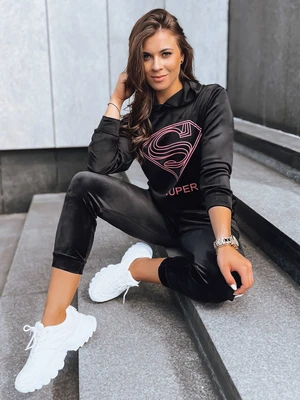 Women's Black Velour Set Vogue Velour Dstreet