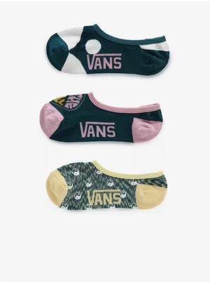 Set of three pairs of women's socks in green, pink and yellow VANS - Women