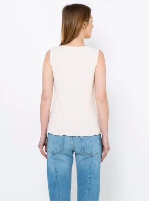 Cream top with trim CAMAIEU - Women