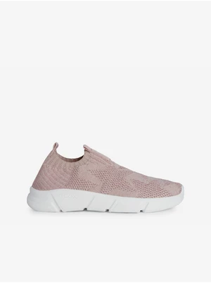 Light Pink Girly Slip on Geox Sneakers - Girls