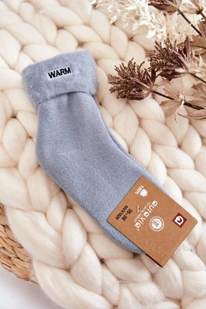 Dámské teplé ponožky modre Warm