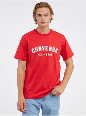 Červené unisex tričko Converse Go-To All Star - Pánské