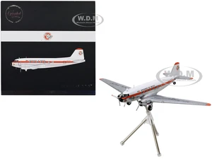 Douglas DC-3 Commercial Aircraft "Aeronaves de Mexico" (XA-FUV) White and Silver with Orange Stripes "Gemini 200" Series 1/200 Diecast Model Airplane