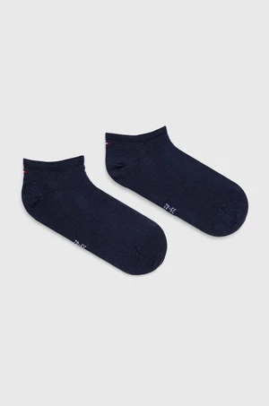 Ponožky Tommy Hilfiger 2-pak dámske, tmavomodrá farba, 701227307