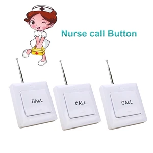 Long Range Transmitter White With Antenna Frequency 433.92 Nurse Call Buttons For Hospital Clinic Nursing Aid