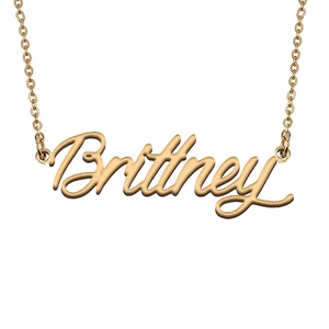 Brittney Custom Name Necklace Customized Pendant Choker Personalized Jewelry Gift for Women Girls Friend Christmas Present