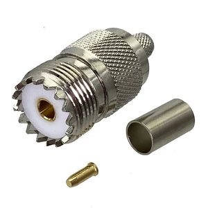 1pcs UHF SO239 Female Jack Connector Crimp RG8X RG-8X LMR240 Cable Wire Terminals RF Coaxial