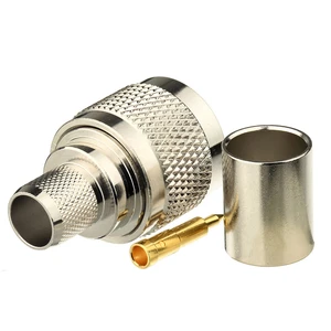 Superbat 50 Ohm N Male Straight Crimp RF Coaxial Connector for Cable LMR400 RG8