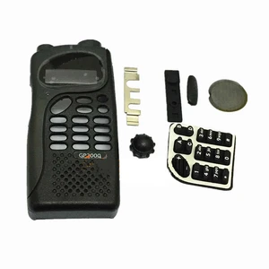 New Black Housing Case Front Cover Case Shell Keyboard Button Knob For Motorola GP2000 Radio Walkie Talkie