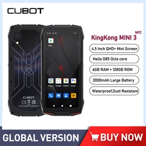 Cubot KingKong MINI 3 Smartphones Octa-Core 6GB+128GB Dual SIM 4.5Inch NFC 3000mAh 48MP Triple Camera 4G Waterproof Rugged Phone