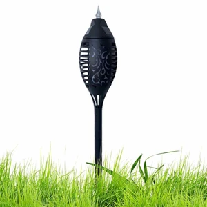 Solar Torch Lights Garden Fence Light Flame Torch Lights Outdoor LED Flashing Fire Effect IP65 Waterproof Outdoor Garden Yard