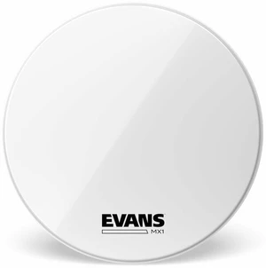 Evans BD22MX1W MX1 Marching Bass White 22" Peaux pour percussions de défilé