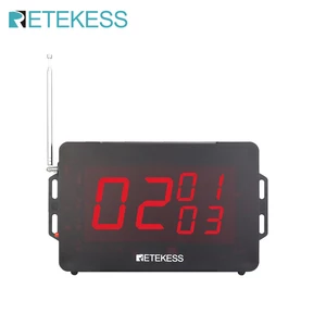 Retekess TD136 Wireless Calling Customer Service Pager Display Receiver Host Voice Reporting Broadcast For Restaurant Cafe Bar