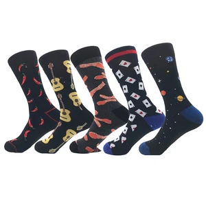 Spring New Arrived Happy Socks Men Funny Art British Style Streetwear Hip Hop Guitar Pepper Designer Crew Sock Gift For Men