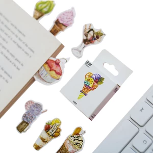 50pcs/box Cute Ice Cream Paper Label Sealing Stickers Diary Adhesive Scrapbooking Decorative DIY Stickers Stationery