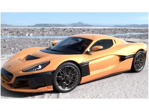 2021 RIMAC Nevera Orange 1/18 Model Car by GT Spirit