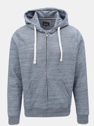 Blue Regular Brindle Hoodie Blend - Men