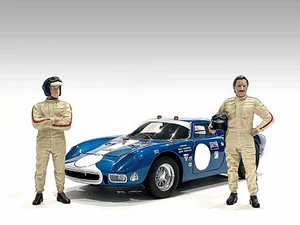 "Racing Legends" 60s Figures A and B Set of 2 for 1/18 Scale Models by American Diorama