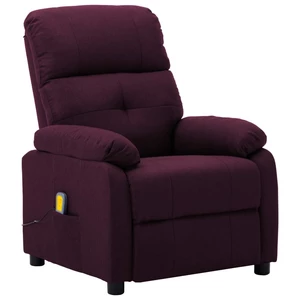 Massage Recliner Chair Purple Fabric