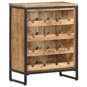Bottle Cabinet 24.4"x13"x30.9" Rough Mango Wood