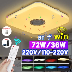 72/36W Smart RGB LED Ceiling Lights Lamp Wireless Remote Control Bluetooth APP Control