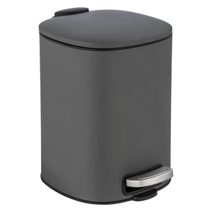 Sivý pedálový odpadkový kôš Wenko Alassio, 5 l