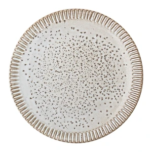 Sivo-biely kameninový tanier Bloomingville Thea, ø 20 cm