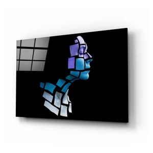 Sklenený obraz Insigne Fragmented in Blue