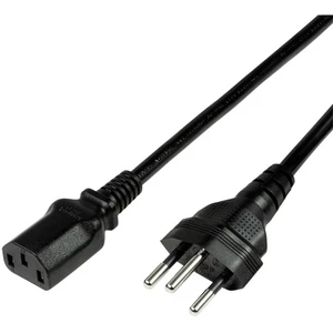 LogiLink napájací prepojovací kábel [1x švajčiarska zástrčka - 1x zástrčka C13] 1.80 m čierna