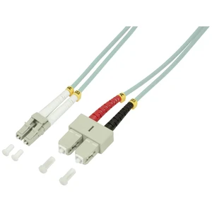 LogiLink FP3LS00 optické vlákno LWL prepojovací kábel [1x zástrčka LC - 1x zástrčka SC] 50/125 µ Multimode OM3 0.50 m