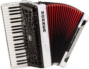 Hohner Bravo III 120 Bianca Fisarmonica a tasti