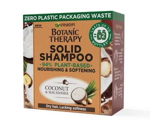 Tuhý šampon pro suché vlasy Garnier Botanic Therapy Solid Shampoo Coconut  a  Macadamia - 60 g + dárek zdarma