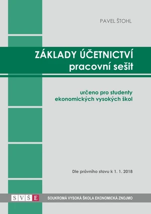 Základy účetnictví 2018 - pracovní sešit