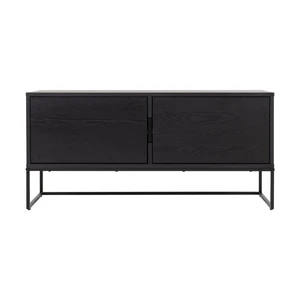 Čierny TV stolík Tenzo Lipp, 118 x 57 cm