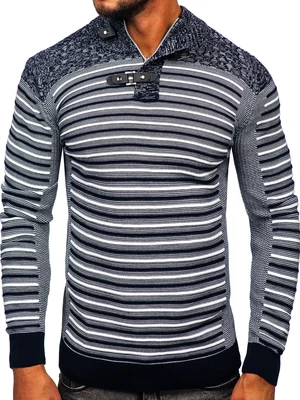 Pulover bleumarin Bolf 1028