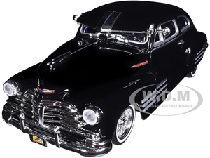 1948 Chevrolet Aerosedan Fleetside Lowrider Black "Get Low" Series 1/24 Diecast Model Car by Motormax