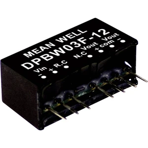 Mean Well DPBW03G-12 DC / DC menič napätia, modul   125 mA 3 W Počet výstupov: 2 x